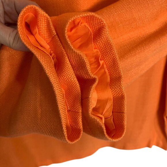 Vintage Y2K Peach Woven Skirt Suit By Susan Bristol Size 10 Blazer 14 Skirt 90s - Picture 5 of 15